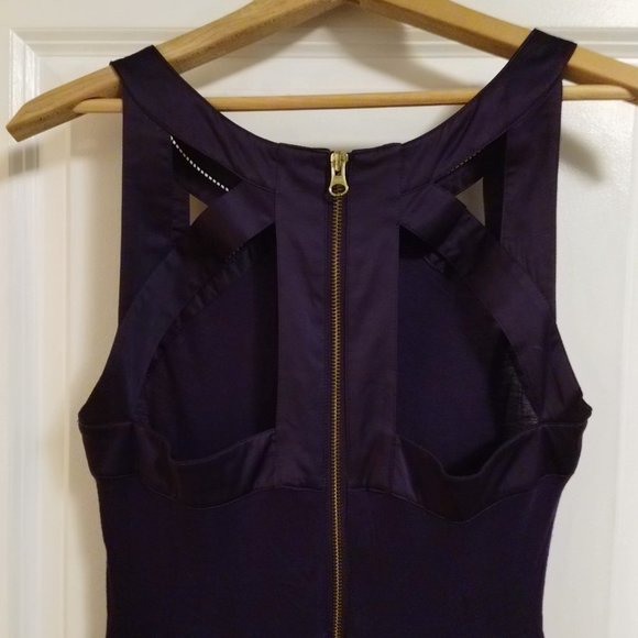Y2K Urban Outfitters Plum Jersey Cut Out Skater Hipster Mini Dress - Picture 8 of 14